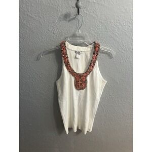 Women‎ Cache Sleeveless White Sweater Size Small